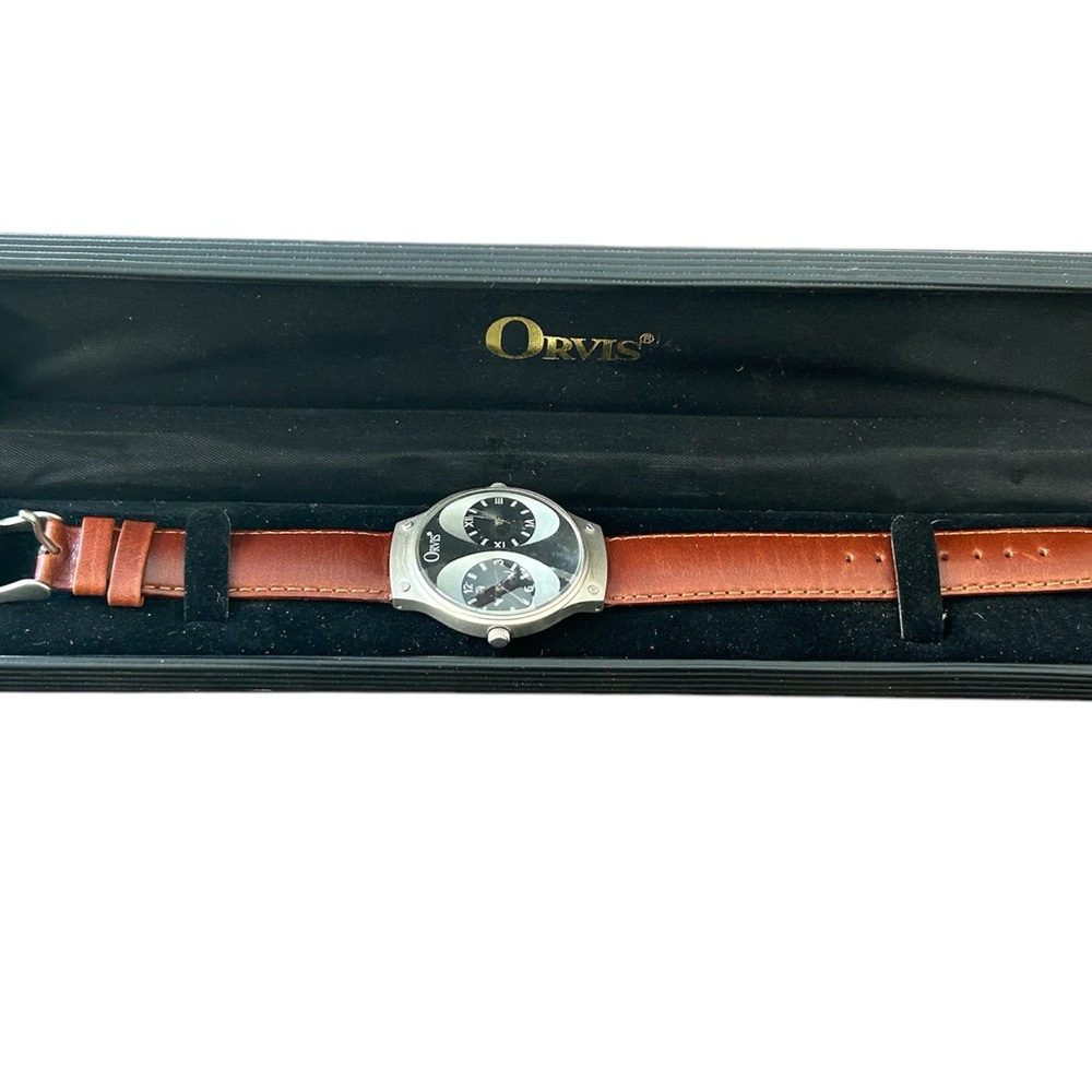 Orvis Brown Leather Men's Watch NOS